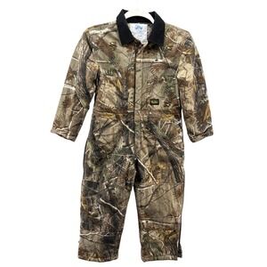 Walls Kidz Grow Snowsuit Youth Small Brown Camo Insulated Hunting Coverall